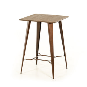 Homeroots 41" Copper And Wood Bar Table   282894