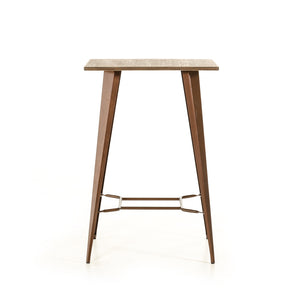 Homeroots 41" Copper And Wood Bar Table   282894