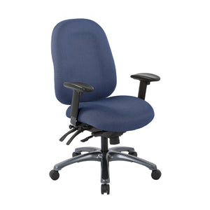 OSP Home Furnishings Multi-function Ergonomic Office Chair with Lumbar Support and Titanium Base High 8511-296