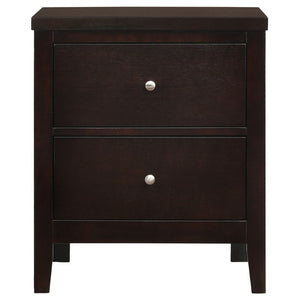 English Elm Warwick Queen Bedroom Set with Leatherette Headboard in Modern Cocoa Finish B062S00740