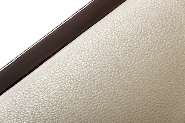 Homeroots Set Of Two Taupe And Brown Upholstered Faux Leather Dining Side Chairs  Wood 282998