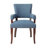 Madison Park Dawson Transitional Arm Dining Chair MP100-0042 Blue