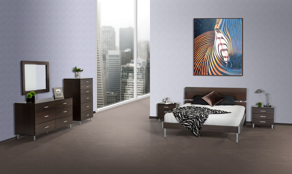 Homeroots 39" Ebony Square Wood Framed Dresser Mirror  Mdf 283033