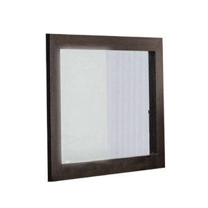 Homeroots 39" Ebony Square Wood Framed Dresser Mirror  Mdf 283033