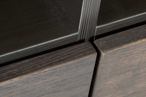 Homeroots Dark Aged Oak  Dresser Or Tv Stand  Manufactured Wood 283079