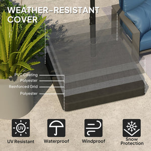 English Elm Outsunny Fillable Patio Umbrella Base Weight Set Heavy Duty Sand Bags Uv Resistant W2225P485538