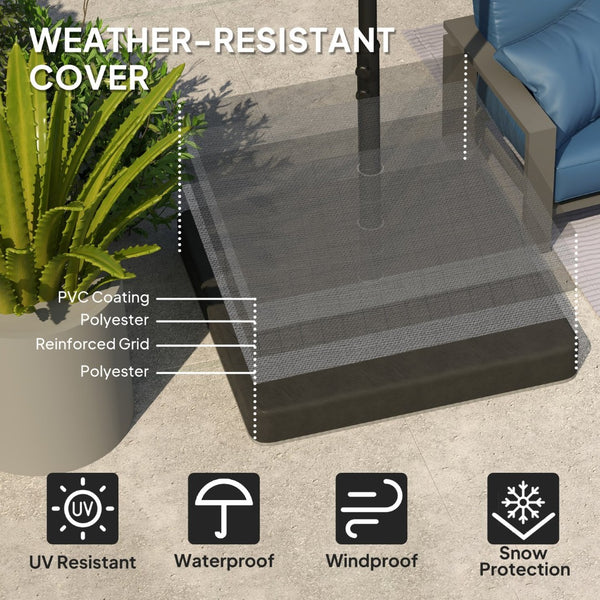 English Elm Outsunny Fillable Patio Umbrella Base Weight Set Heavy Duty Sand Bags Uv Resistant W2225P485538