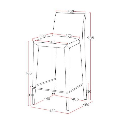Homeroots " Bar Chair  Metal 283131