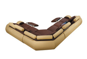 Homeroots 31" Bonded Leather And Wood Sectional Sofa   283153