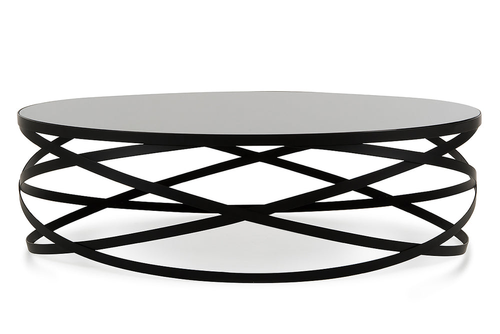 Homeroots 13" Black Metal And Glass Coffee Table   283164
