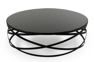 Homeroots 13" Black Metal And Glass Coffee Table   283164