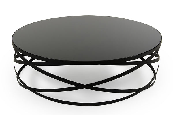 Homeroots 13" Black Metal And Glass Coffee Table   283164