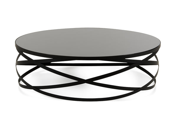 Homeroots 13" Black Metal And Glass Coffee Table   283164