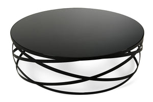 Homeroots 13" Black Metal And Glass Coffee Table   283164