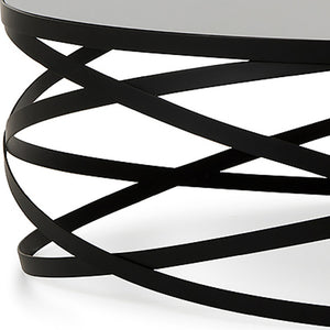 Homeroots 13" Black Metal And Glass Coffee Table   283164