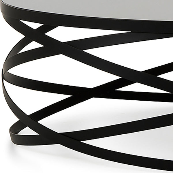 Homeroots 13" Black Metal And Glass Coffee Table   283164