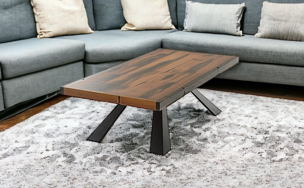 Homeroots 15" Ship Wood And Metal Coffee Table   283183