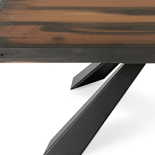 Homeroots 15" Ship Wood And Metal Coffee Table   283183