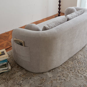 English Elm Sofa-in-a-box, Chenille Loveseat Frameless Foam 2 Seater for Modern Living Spaces Gray W668P381895
