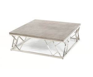 Homeroots 13" Concrete And Steel Coffee Table   283278