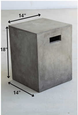 Homeroots Gray Concrete Bar Chair   283287