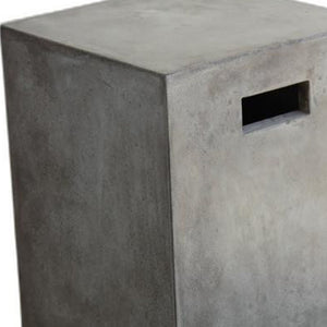 Homeroots Gray Concrete Bar Chair   283287