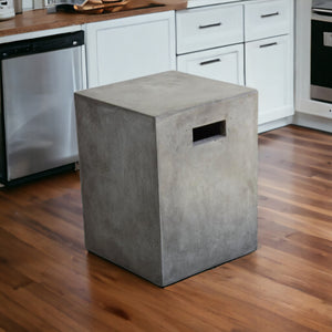 Homeroots Gray Concrete Bar Chair   283287