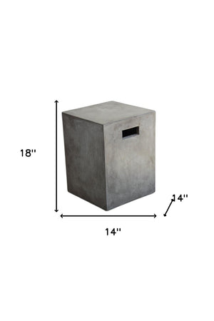 Homeroots Gray Concrete Bar Chair   283287