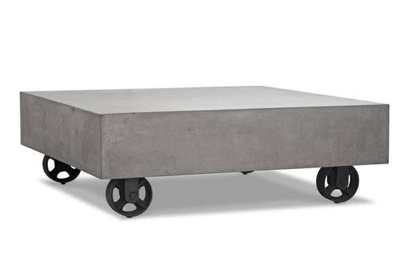 Homeroots 14" Concrete And Metal Coffee Table   283300
