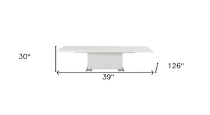 Homeroots 39" White Folding Pedestal Base Dining Table  Mdf 283320
