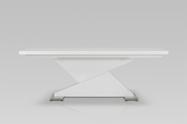 Homeroots 30" White Mdf And Steel Dining Table  Mdf 283322