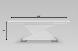 Homeroots 30" White Mdf And Steel Dining Table  Mdf 283322