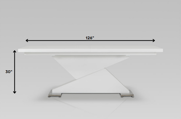 Homeroots 30" White Mdf And Steel Dining Table  Mdf 283322