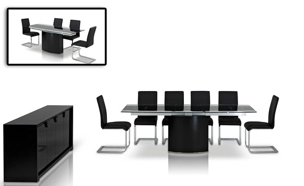 Homeroots 30" Mdf  Steel  And Glass Dining Table  Mdf 283327