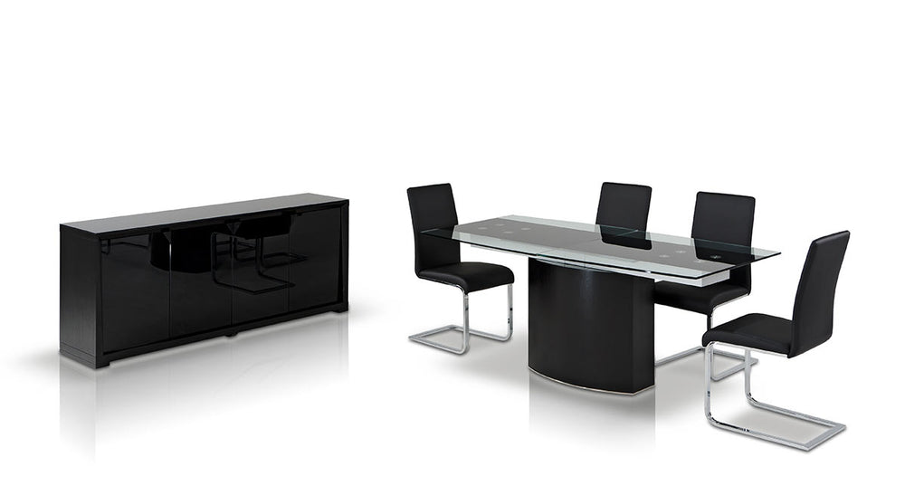 Homeroots 30" Mdf  Steel  And Glass Dining Table  Mdf 283327