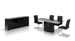 Homeroots 30" Mdf  Steel  And Glass Dining Table  Mdf 283327