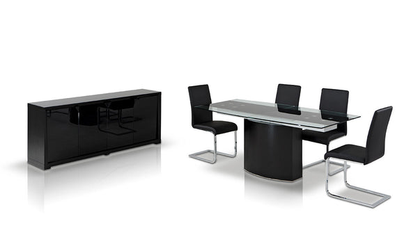 Homeroots 30" Mdf  Steel  And Glass Dining Table  Mdf 283327