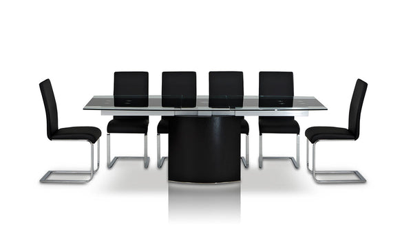 Homeroots 30" Mdf  Steel  And Glass Dining Table  Mdf 283327