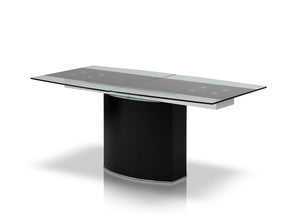 Homeroots 30" Mdf  Steel  And Glass Dining Table  Mdf 283327