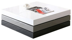 Homeroots 12.5" 3 Tone Mdf Square Coffee Table   283340