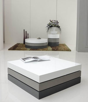 Homeroots 12.5" 3 Tone Mdf Square Coffee Table   283340