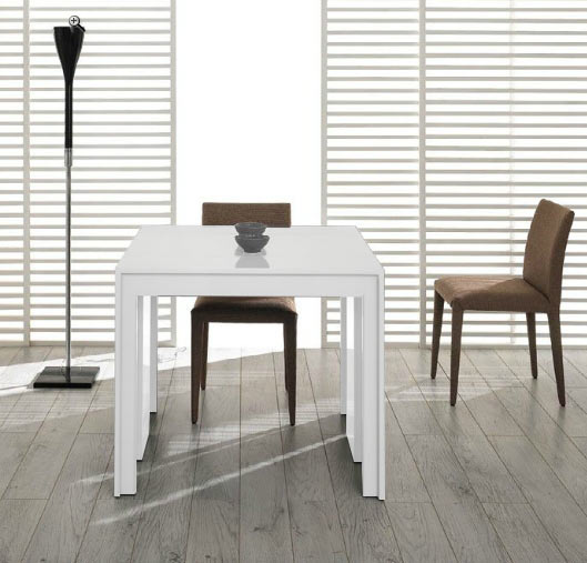 Homeroots 30" White Mdf Extendable Dining Table  Mdf 283342