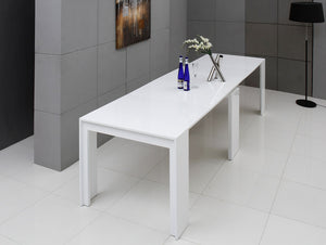 Homeroots 30" White Mdf Extendable Dining Table  Mdf 283342