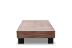 Homeroots 13" Walnut Veneer And Aluminum Coffee Table   283392