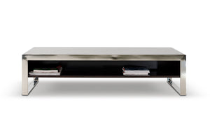 Homeroots 14" Ebony Lacquer Mdf And Steel Coffee Table   283394