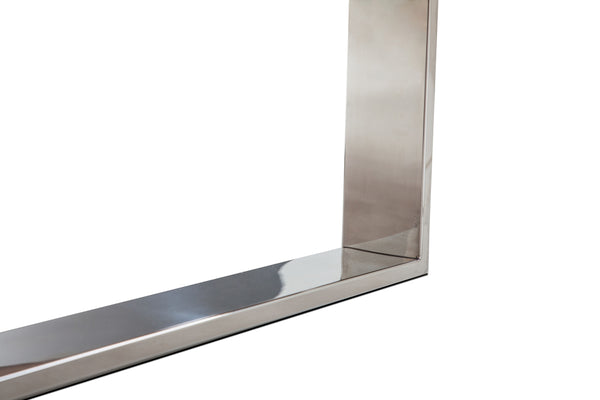 Homeroots 19" Walnut Veneer And Steel End Table   283400