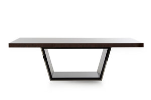 Homeroots 30" Ebony High Gloss Mdf And Steel Dining Table  Mdf 283424
