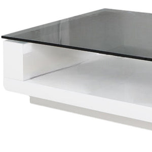 Homeroots 13" Glass  Steel  And Mdf Coffee Table   283435