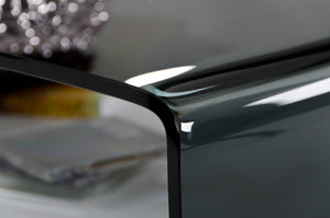 Homeroots 13" Glass  Steel  And Mdf Coffee Table   283435