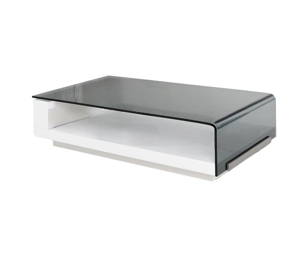 Homeroots 13" Glass  Steel  And Mdf Coffee Table   283435